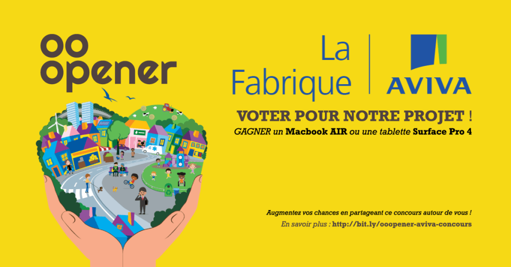 Votez pour notre projet au Concours La Fabrique Aviva