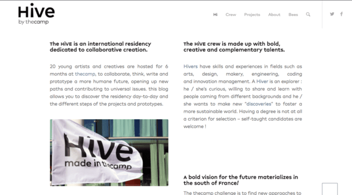 HIVE by thecamp - Website by Agence OOOP