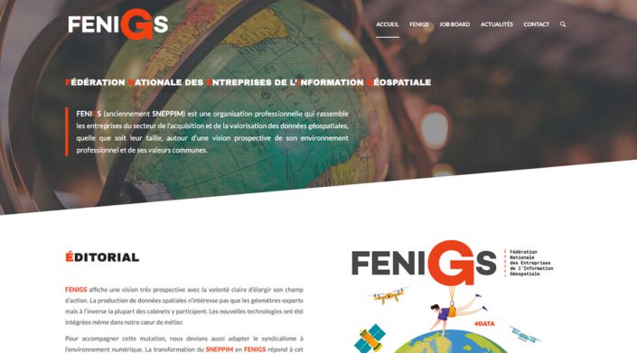 Fenigs - Fédération Nationale des Entreprises de L'information Géospatiale- Website By Agence OOOP